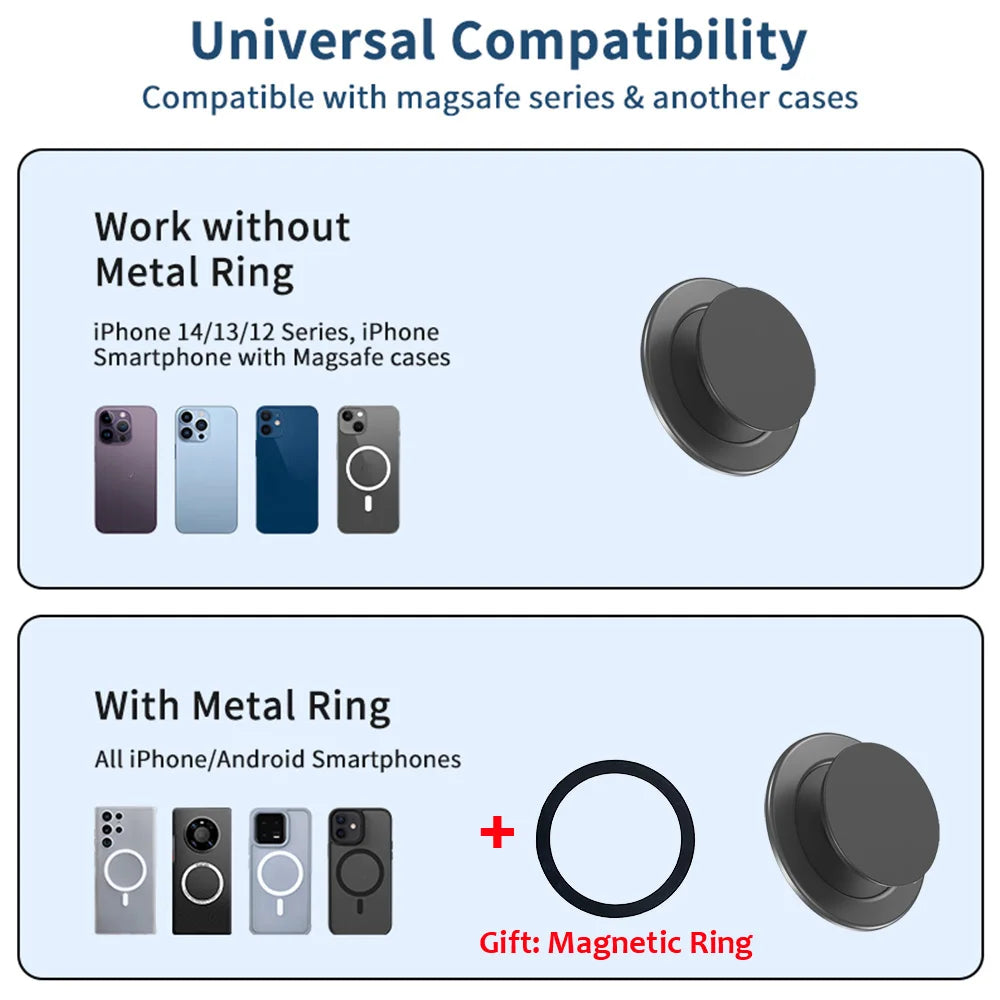 Grippopso Magnetic Folding Phone Grip Holder | Ring Stand for iPhone 16 15 14 13 | MagSafe Compatible