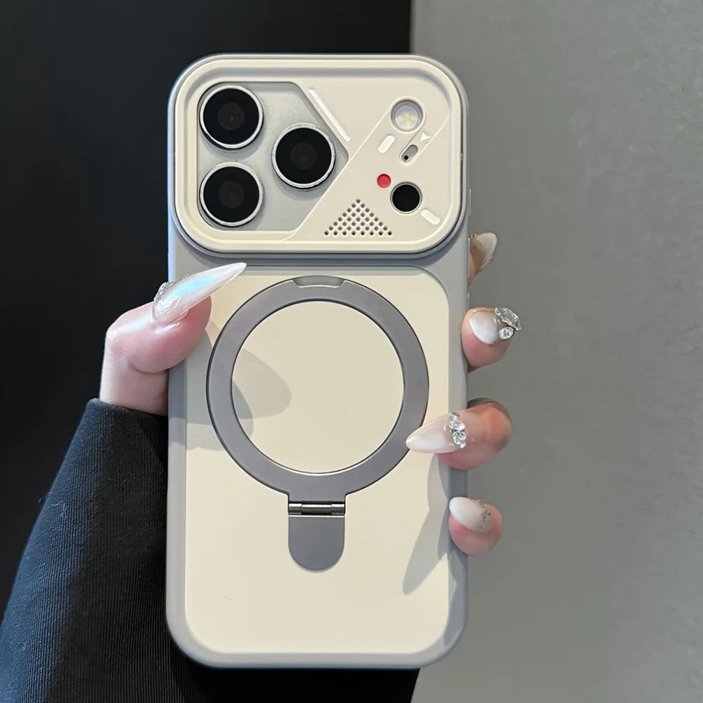 Armor MagSafe Case with Metal Ring Kickstand for iPhone 11-17 Pro Max
