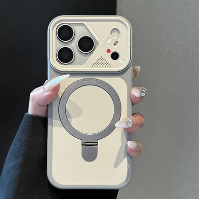 Armor MagSafe Case with Metal Ring Kickstand for iPhone 11-17 Pro Max