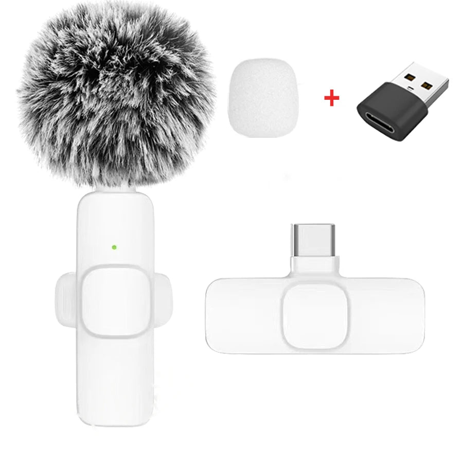 ZMYNOJLH K15 Wireless Lavalier Mic | 9ms Low Latency 10H Battery Dual Mic for iPhone Android Gaming