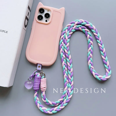 ZHANZHI Cartoon Phone Lanyard | Universal Crossbody Long Rope Strap | Decorative Pendant Accessory