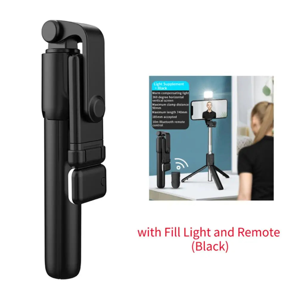Fomscvka Bluetooth Selfie Stick Tripod – Wireless Remote & Retractable