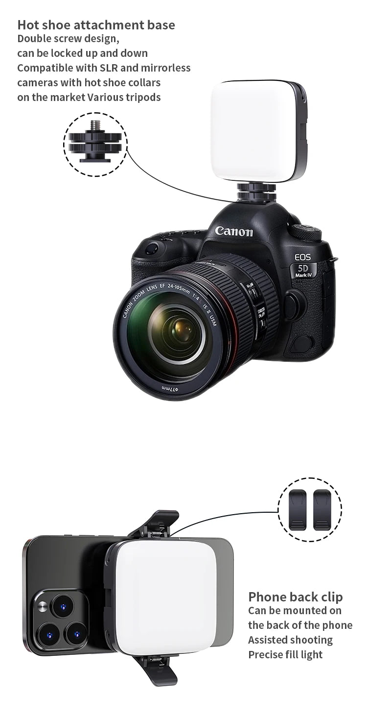 Nagnahz M11 Mini Bi-Color LED Fill Light for Cameras - JEFF's Favorite Picks