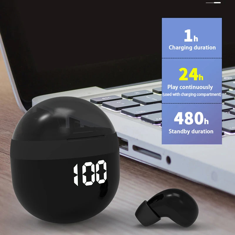 OLOEY Mini TWS Bluetooth 5.3 Earbuds - Compact Noise Cancellation