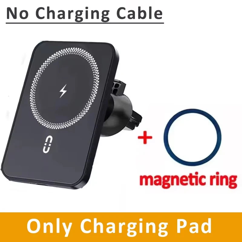 VIKEFON MagSafe Wireless Car Charger – 15W Air Vent Phone Holder Mount