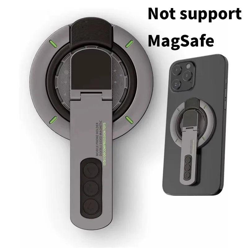 Dual-Sided Magnetic Phone Ring Holder | 360° Rotating Desktop Stand | Universal Smartphone Mount