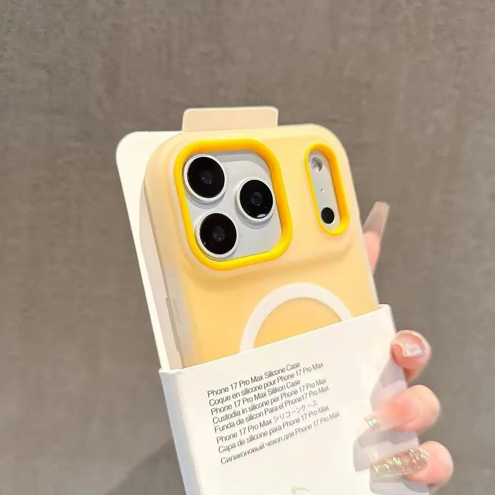2-in-1 Candy Color MagSafe iPhone Case | Magnetic Wireless Charging Cover iPhone 17–11 Pro Max