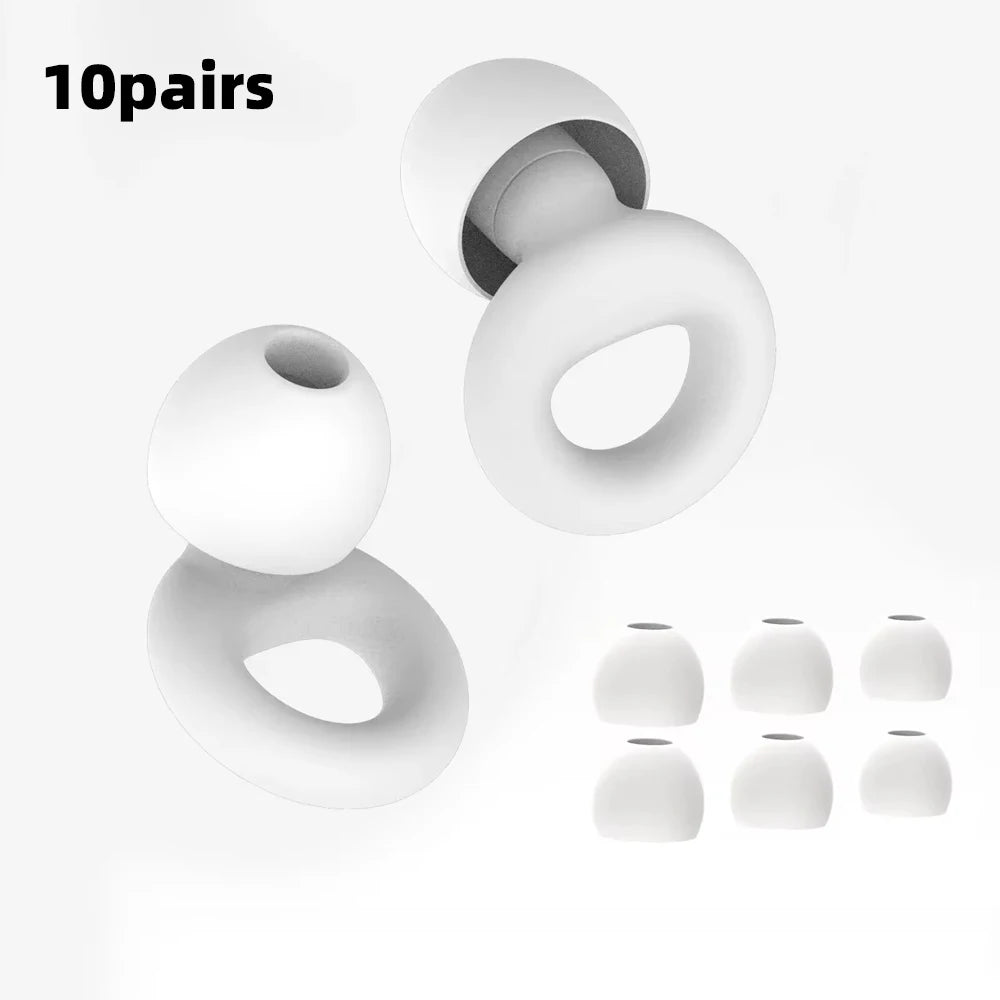 Silicone Earplugs 4 Sizes Hypoallergenic Reusable Noise Reducing