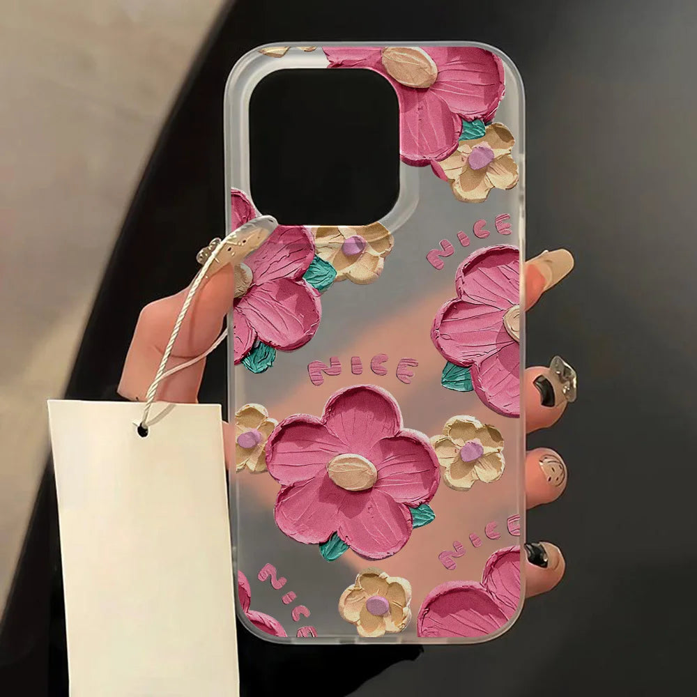 Matte Floral Silicone iPhone Case by JEFF's Favorite Picks