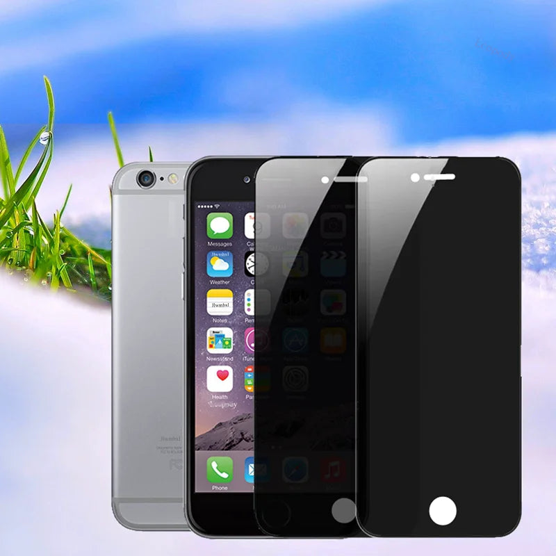 Anti-Spy Privacy Tempered Glass iPhone Screen Protector | Full Cover Anti-Peep Film iPhone 16–6 SE