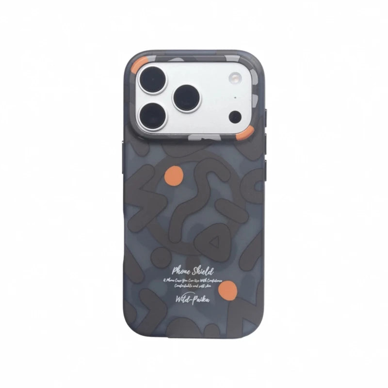 Geometric Graffiti iPhone 13-17 MagSafe Case | Style & Protection