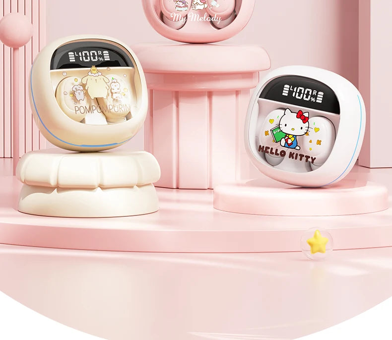 Hello Kitty Wireless Earbuds with Waterproof Charging Case