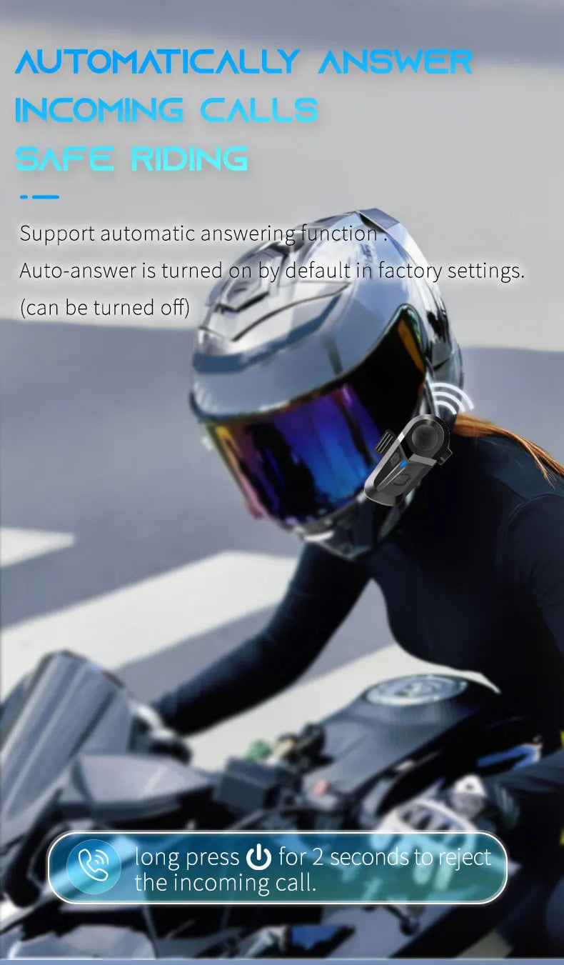 Motorcycle Helmet Bluetooth Headset - Best Wireless Communication Accessories