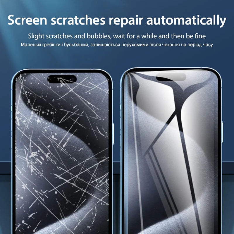 3-Pack Soft Hydrogel Film Screen Protector iPhone 16 15 14 13 12 11 Pro Max XS XR X 8 7 Plus TPU