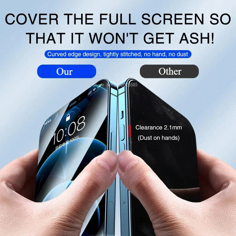 4-Pack 9D Full Cover Tempered Glass iPhone 17 16 15 14 13 12 11 Pro Max Plus X XR XS HD Anti-Scratch