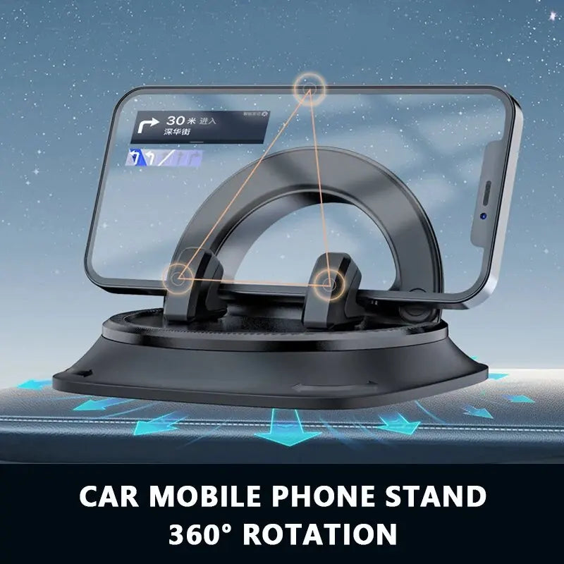 Car dashboard phone mount with 360-degree rotation, image 9