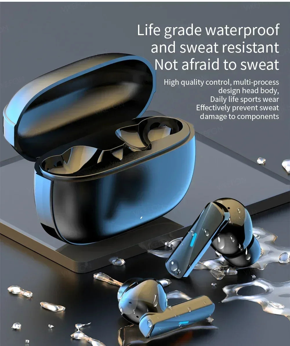 VIKEFON Wireless Earbuds with Noise Cancelling - Active Noise, Bluetooth, Mic