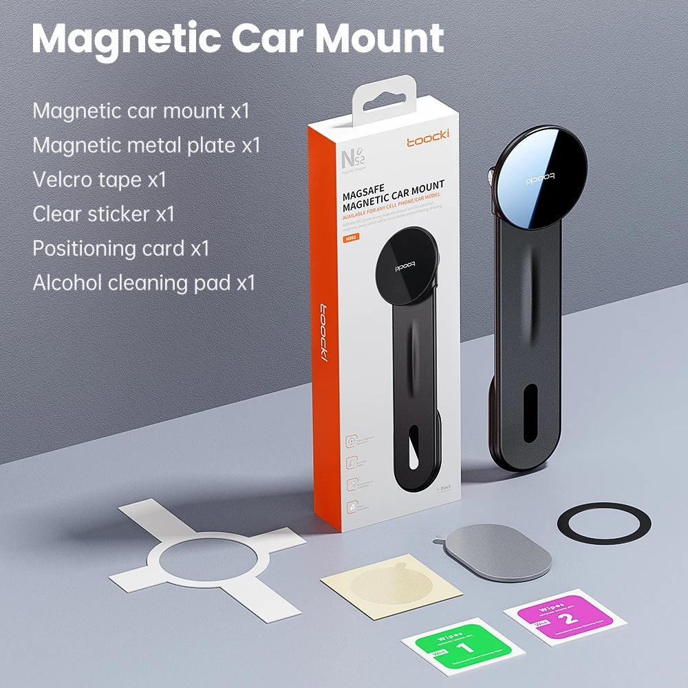 Toocki N52 Magnetic Car Phone Holder – MagSafe GPS Mount for iPhone 15 14 13