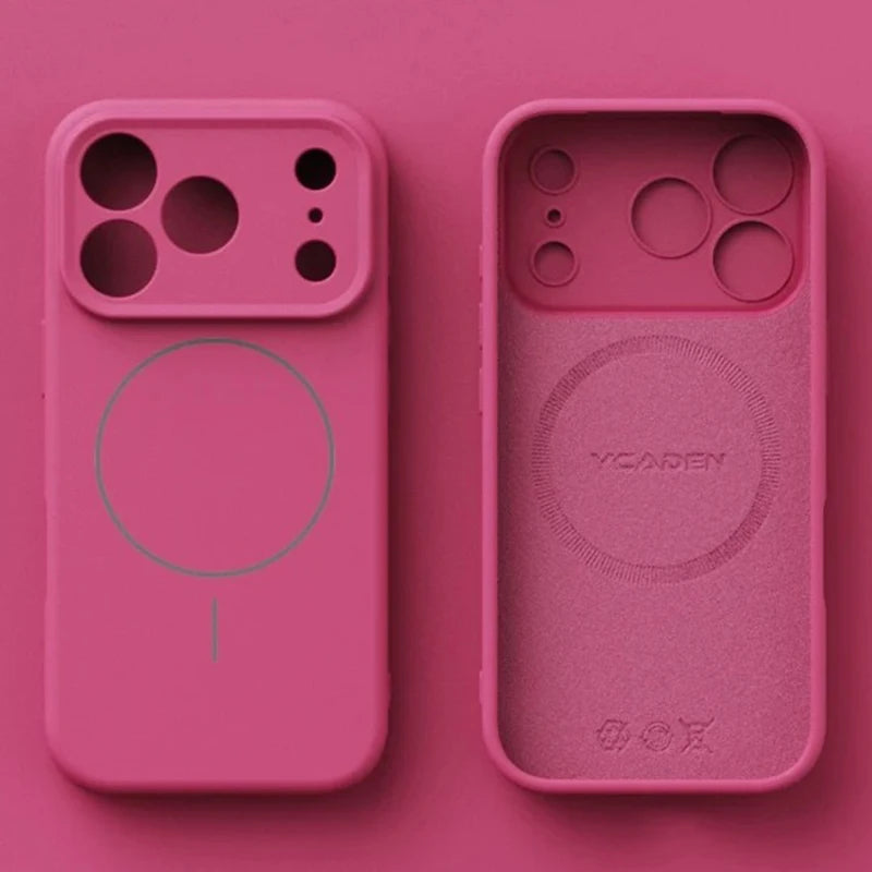 Magnetic Liquid Silicone MagSafe iPhone Case for iPhone 12 13 14 15 16 17 Pro Max