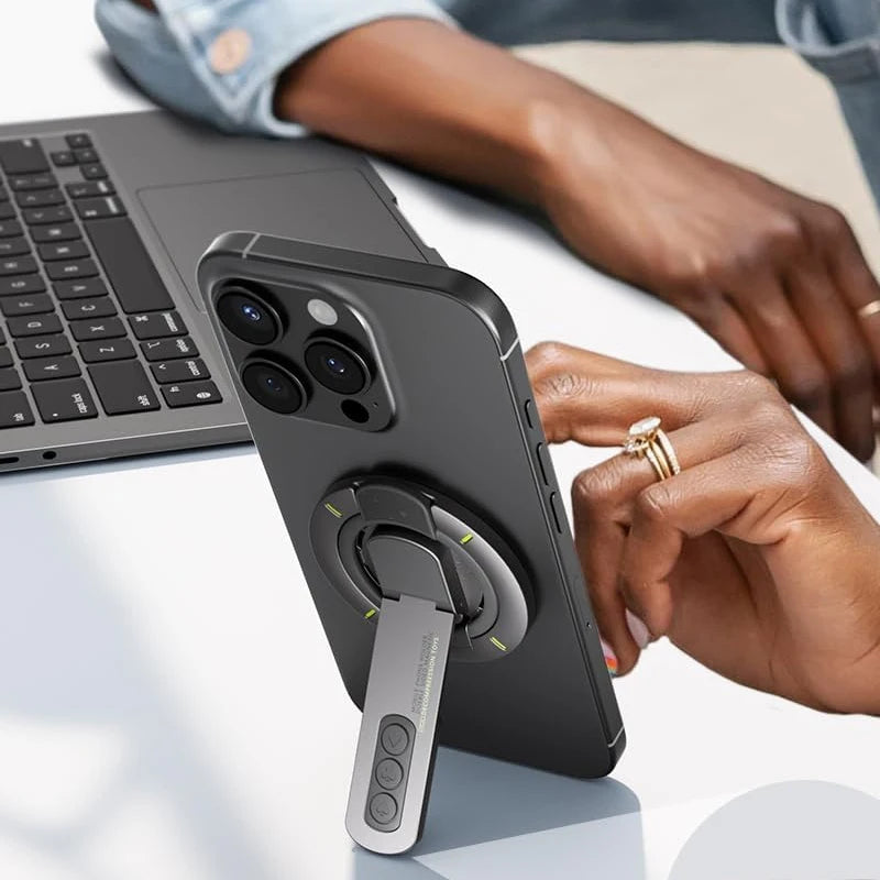 Dual-Sided Magnetic Phone Ring Holder | 360° Rotating Desktop Stand | Universal Smartphone Mount