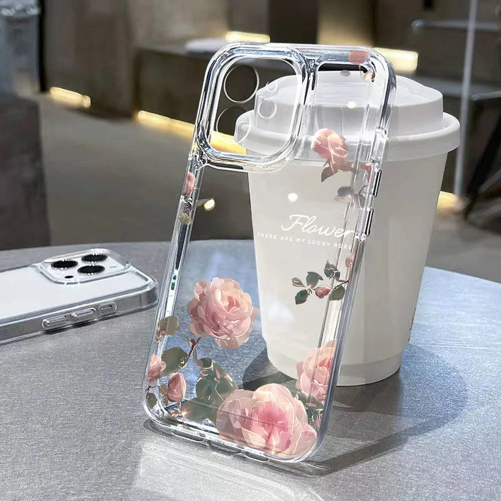 Clear Flower Case iPhone 17, 16, 15, 14, 13