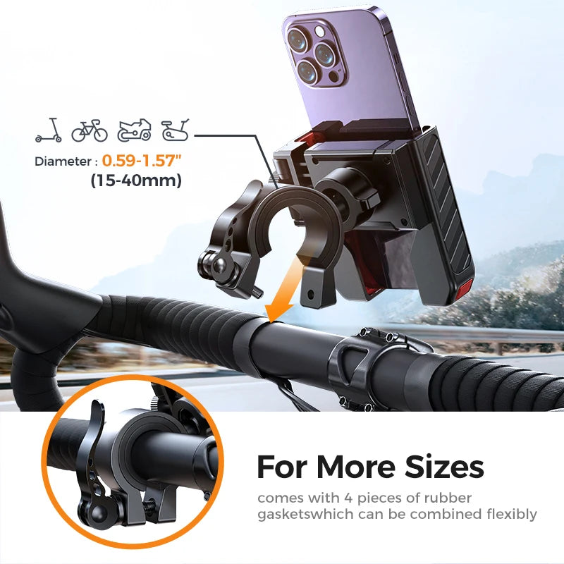 Joyroom JR-ZS266 Shockproof Bike Phone Mount – 360° One-Hand Motorcycle Holder
