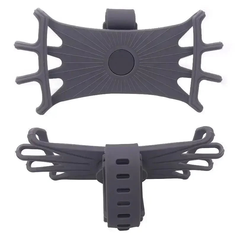 360 Rotatable Silicone Bike & Motorcycle Phone Holder – Universal Handlebar Mount
