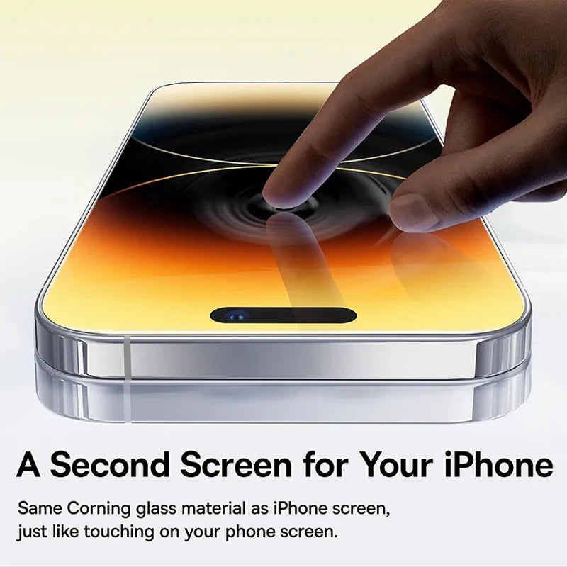 Baseus Corning Glass Screen Protector iPhone 15 14 13 Pro Max Anti-Spy Anti-Blue Ray HD Clear Full Cover