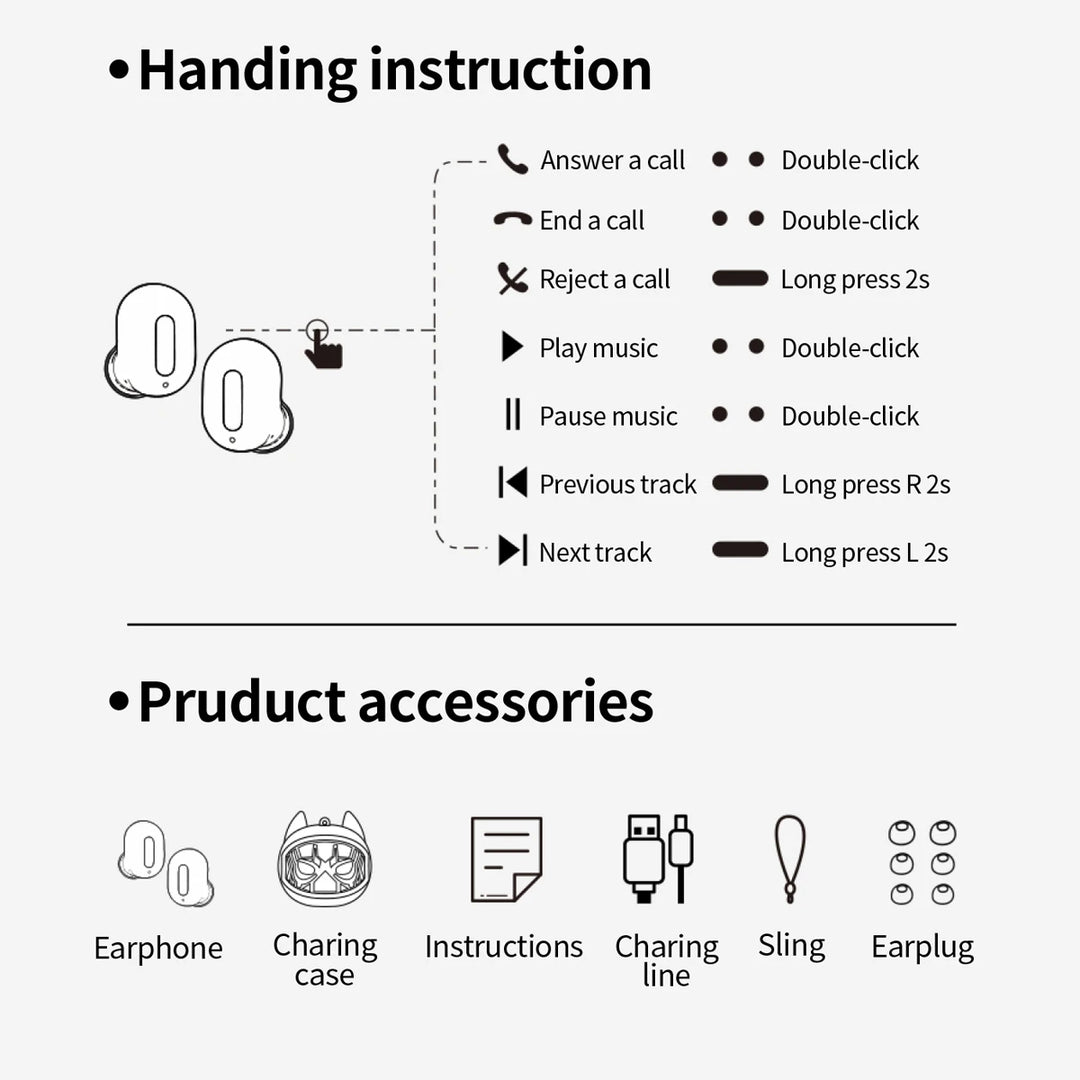 INRAM TWS Bluetooth 5.3 Earbuds – Waterproof Wireless