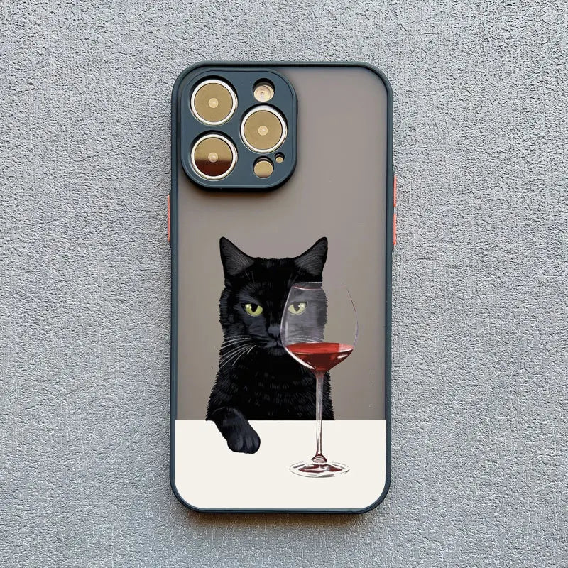 Funny Cat iPhone Case (Cartoon Shockproof Cover)