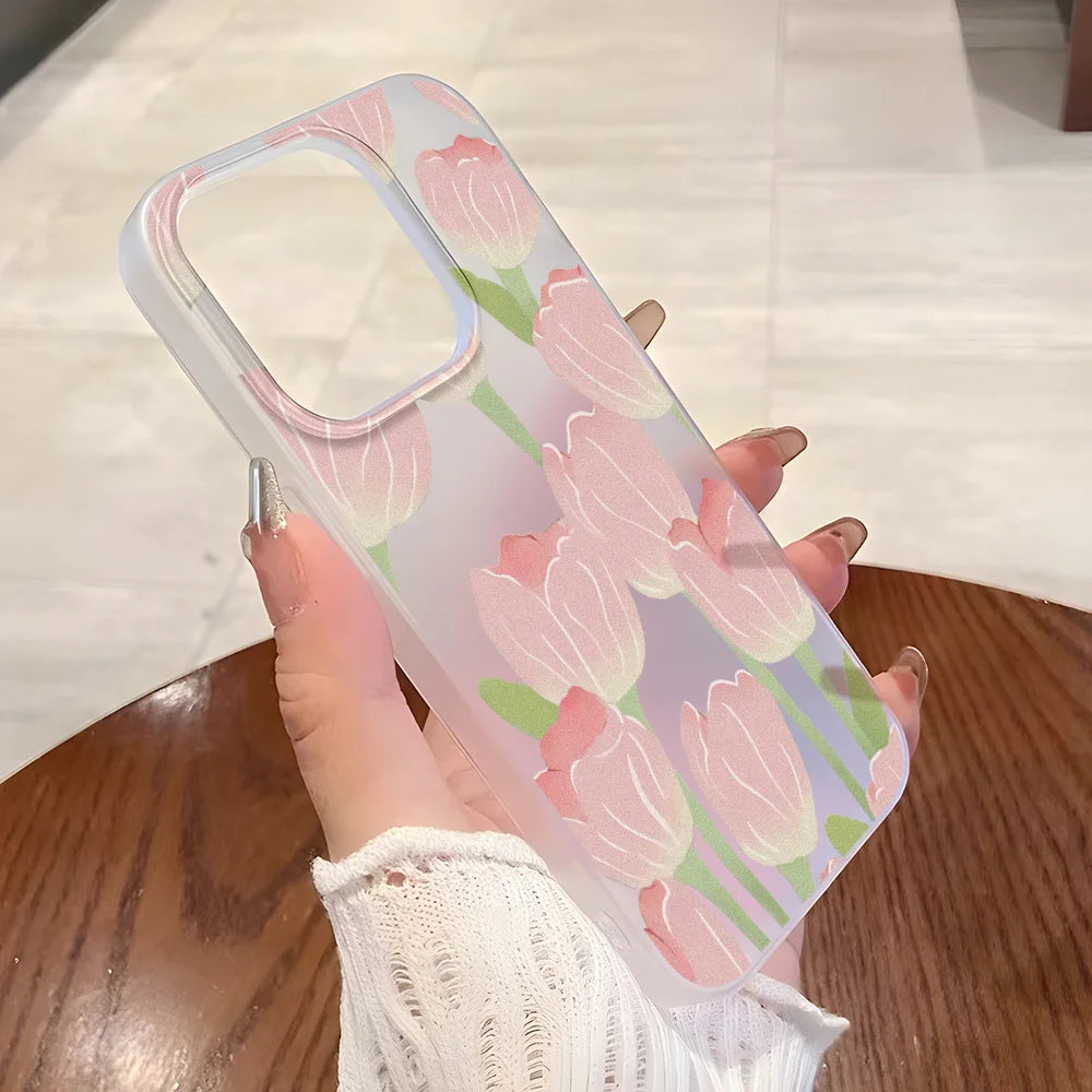 Matte Floral Silicone iPhone Case by JEFF's Favorite Picks