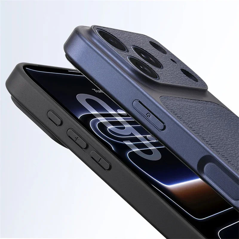Custom Initial Letter Leather Case for iPhone 17 16 15 — luxury leather case for iPhone