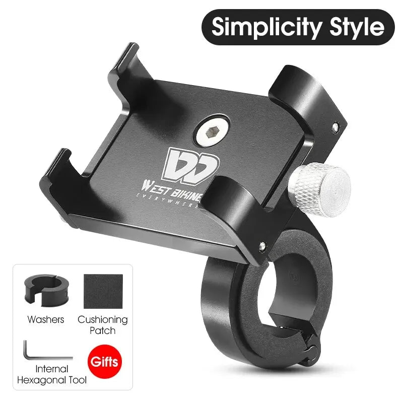Bike Phone Mount, 77g Ultra-Light West Biking Aluminum Alloy Bracket