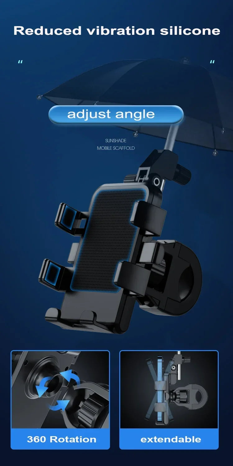 VIKEFON Motorcycle Phone Holder & Sunshade for Motorcyclists