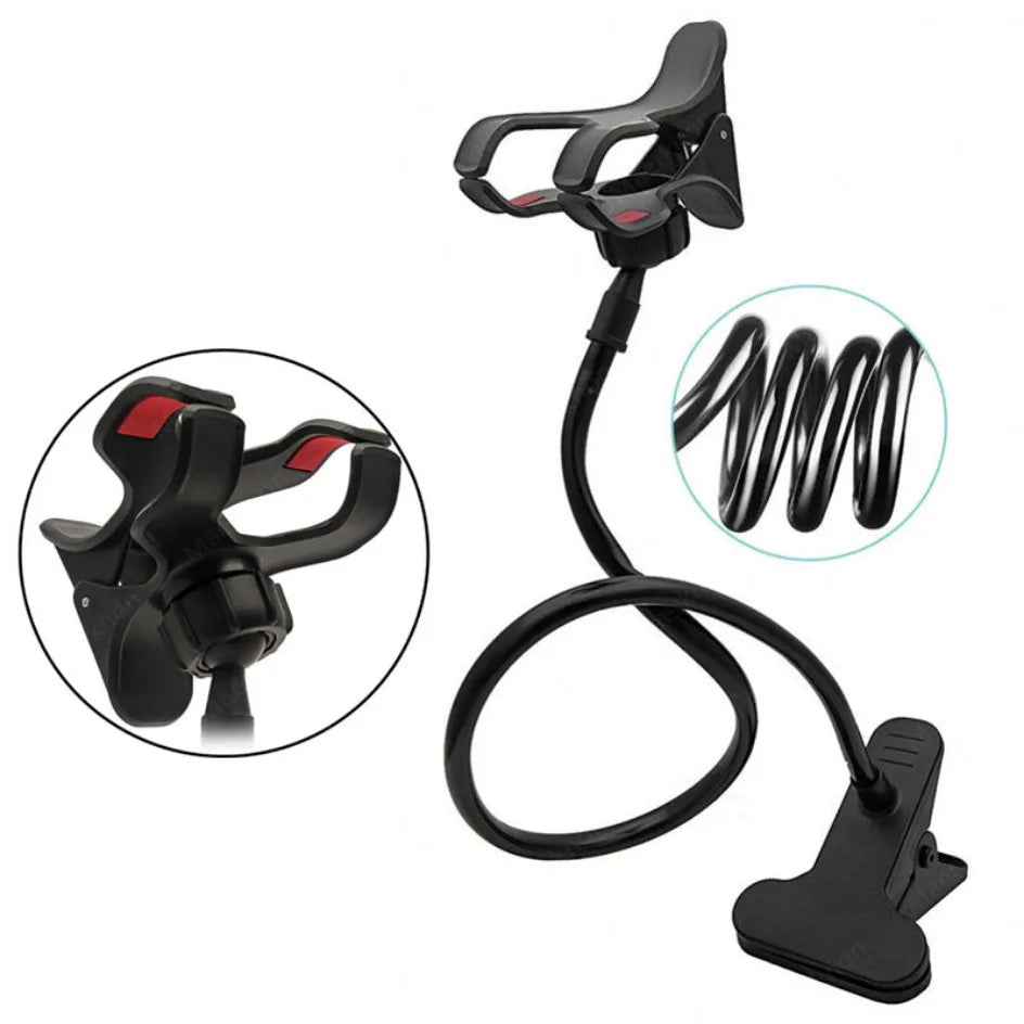 Flexible Phone Holder - Adjustable 28" Gooseneck Phone Mount for Bed and Desk