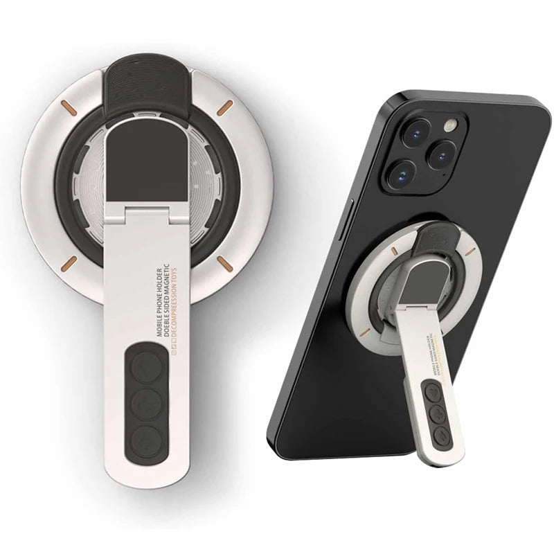 Dual-Sided Magnetic Phone Ring Holder | 360° Rotating Desktop Stand | Universal Smartphone Mount