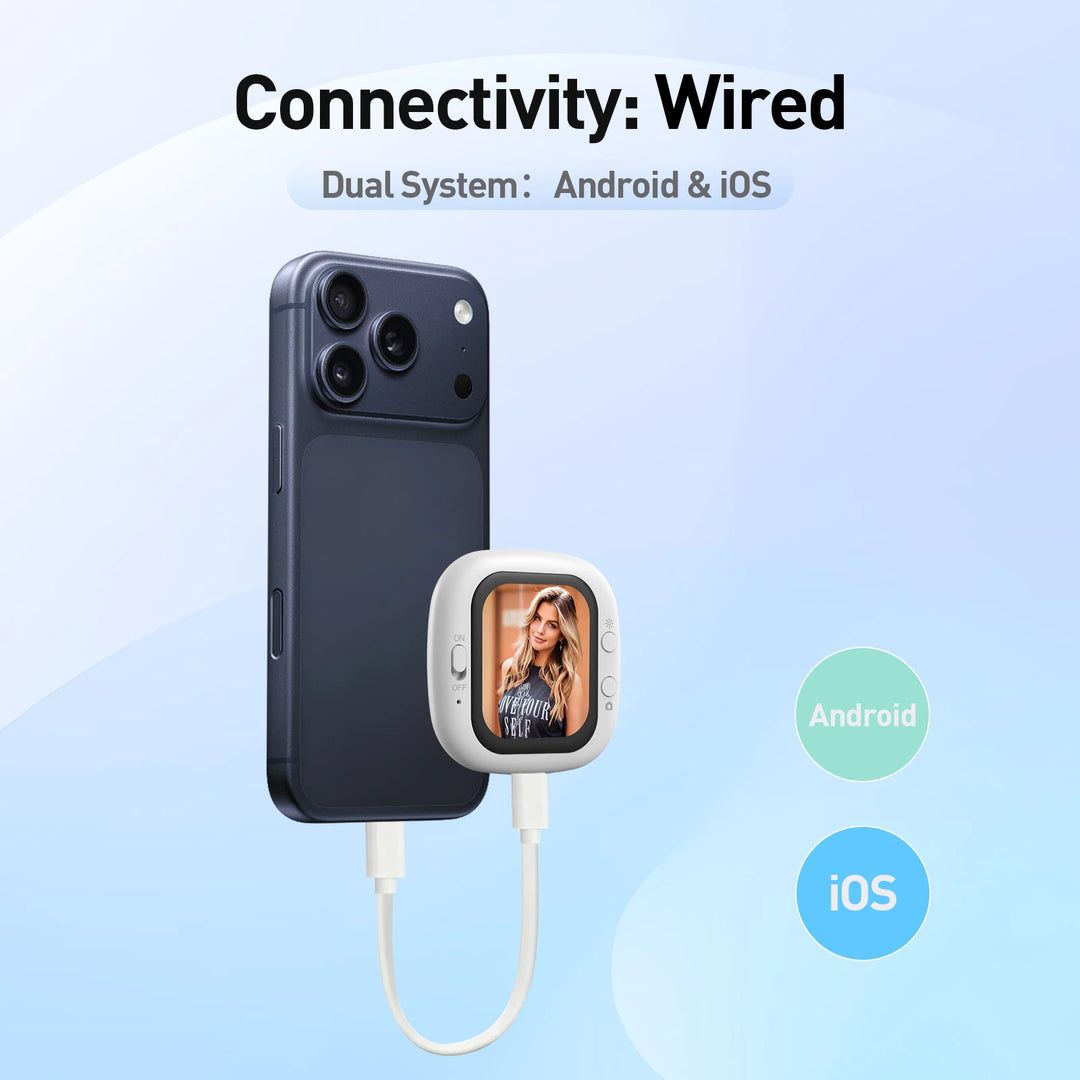 Magnetic Wireless Phone Camera Selfie Mini for Vlog Screen Mirroring — Magnetic Wireless Phone Rear Camera Selfie Mini