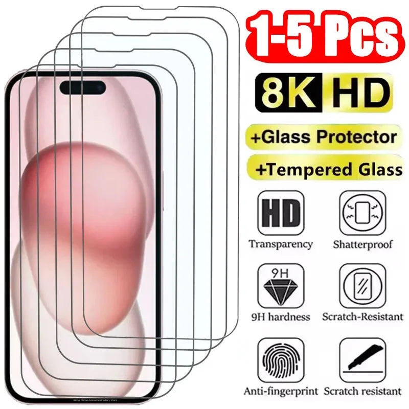 iPhone Screen Protector X to 17 Pro Max - Anti Scratch & Shatter - 1-5 Pack