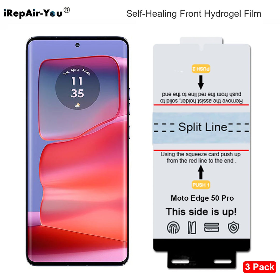 3-Pack HD Hydrogel Film Screen Protector Motorola Moto Edge 60 50 Pro Neo G54 G24 G Power 2024
