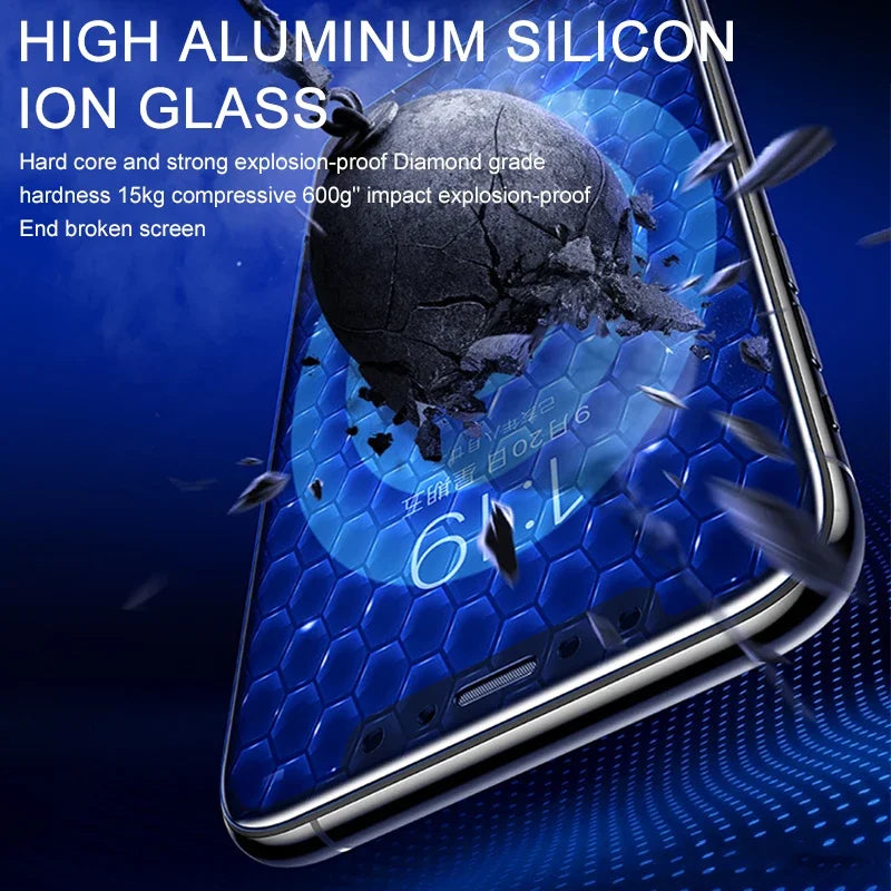 3-Pack Tempered Glass Screen Protector iPhone 17 Air 16 15 14 13 12 11 X XS XR Pro Max Mini Plus