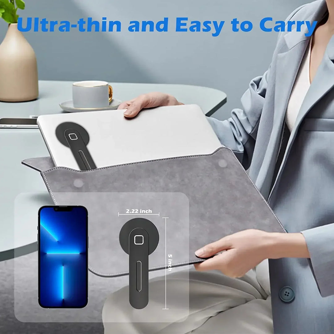 2025 Magnetic Laptop Monitor Phone Holder | Slim Foldable Side Mount | iPhone 14 13 12 Universal