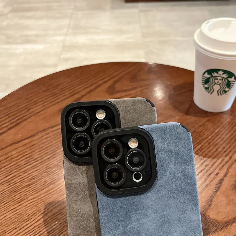 Shockproof Matte Silicone iPhone Case with Camera Lens Protection