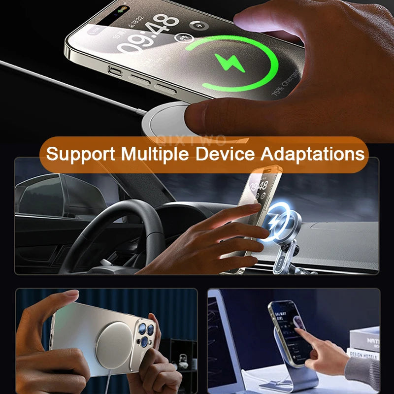 QIXTWO Luxury Glass Camera MagSafe iPhone Case | Tempered Glass Lens Shockproof Cover iPhone 17–11