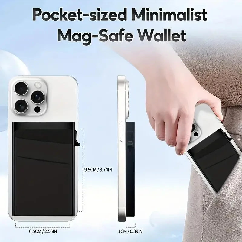 Slim Magnetic Pop-Up Card Holder RFID Blocking Wallet Unisex