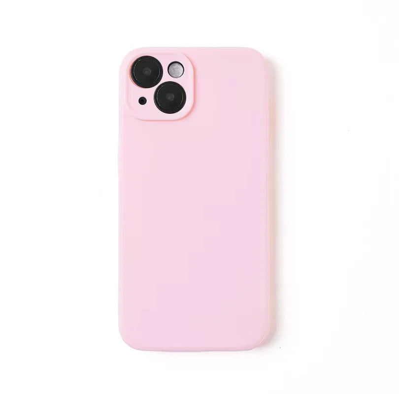iPhone 15, 14, 13 Pro Max Candy Color Silicone Case - Soft Square Edge Cover