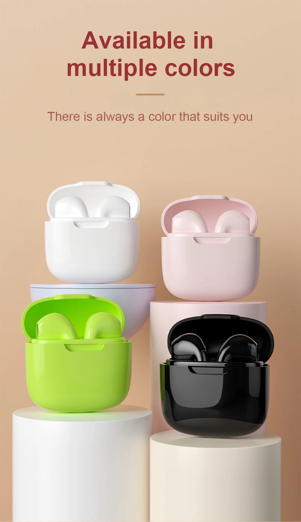 Resbii A2 Bluetooth Earbuds - Low Latency Wireless