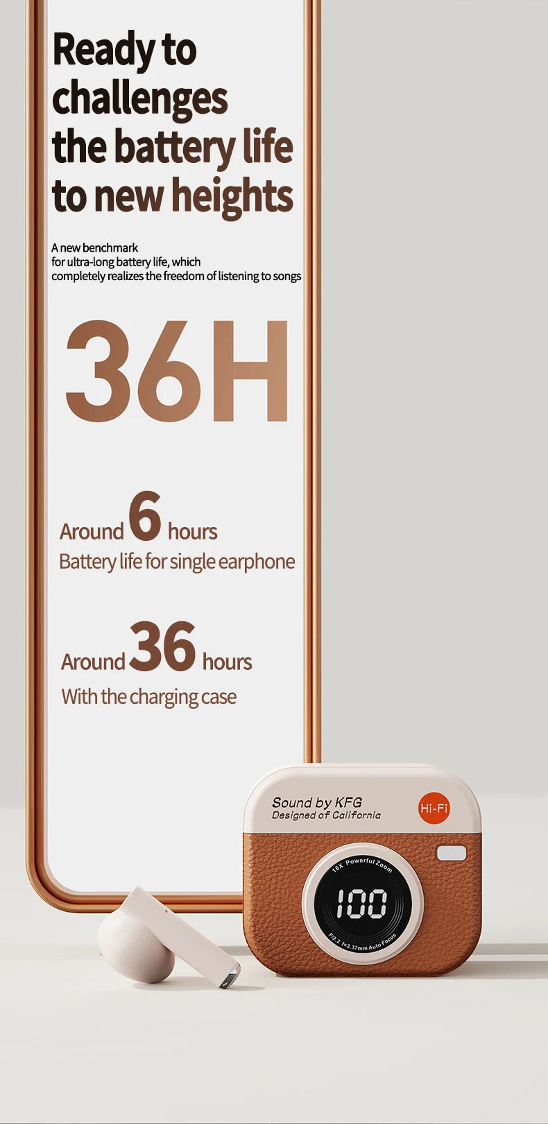 Game Wireless Earbuds with Noise Cancelling - Long Battery Life