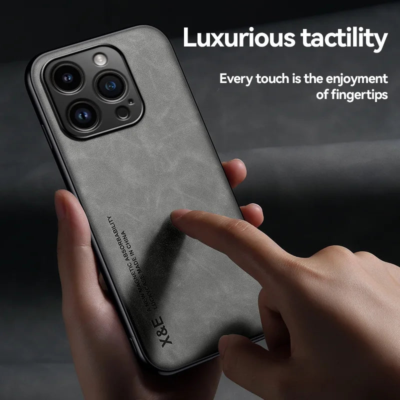 Luxury Sheepskin Leather iPhone Case - Best Magsafe Accessories — luxury sheepskin case for iphone