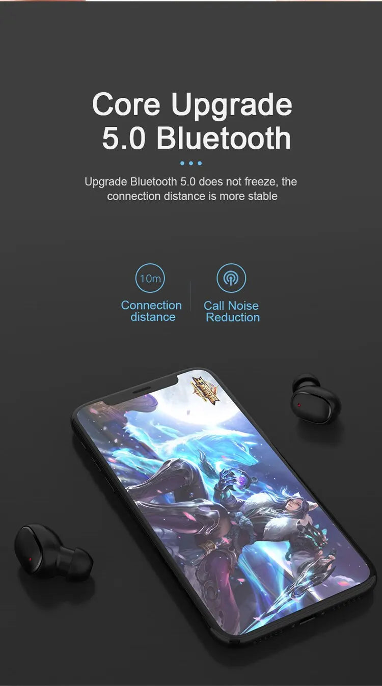 Mosizave A6S TWS Bluetooth 5.0 Earphones - Everyday Wireless Earbuds