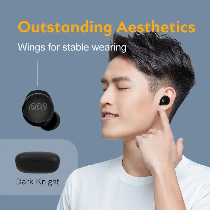 QCY T17 Bluetooth Earbuds 5.1 Wireless Audio with Long-Lasting 26H Charging Case